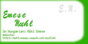 emese muhl business card