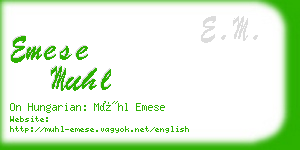 emese muhl business card